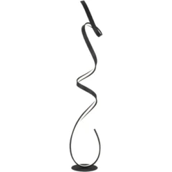 Possini Euro Design Avante Modern 56 1/2" Tall Standing Floor Lamp Ribbon LED Foot Switch Matte Black Finish Living Room Bedroom House Reading Office -Possini Euro Design GUEST b99e99ab 8f43 482d 975c 8e461bddc499