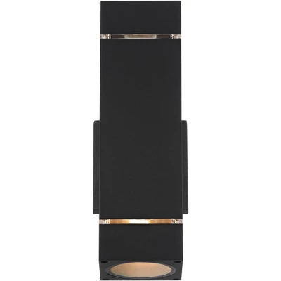 Possini Euro Design Skyridge 11 3/4" High Mid Century Modern Outdoor Wall Light Fixture Mount Porch House Exterior Up-Down LED Bulb Black Aluminum 6 Possini Euro Design Skyridge 11 3/4" High Mid Century Modern Outdoor Wall Light Fixture Mount Porch House Exterior Up-Down LED Bulb Black Aluminum - Image 4