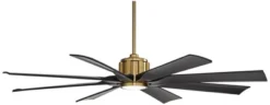 60" Possini Euro Design Defender Modern Indoor Outdoor Ceiling Fan With Dimmable LED Light Remote Soft Brass Matte Black Damp Rated For Patio Exterior 14 60" Possini Euro Design Defender Modern Indoor Outdoor Ceiling Fan With Dimmable LED Light Remote Soft Brass Matte Black Damp Rated For Patio Exterior -Possini Euro Design GUEST bb6e436a ce59 4214 87a3 bb2523393311