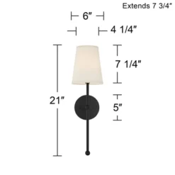 Possini Euro Design Elena Modern Wall Light Sconce Matte Black Metal Hardwire 6" Fixture Cream Linen Shade For Bedroom Reading Living Room House Home 10 Possini Euro Design Elena Modern Wall Light Sconce Matte Black Metal Hardwire 6" Fixture Cream Linen Shade For Bedroom Reading Living Room House Home -Possini Euro Design GUEST bc0f4bb4 5755 4e0a 8d03 71bdc546e292