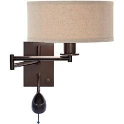 Possini Euro Design Radix Modern Swing Arm Wall Lamp Bronze With Cord Cover LED Reading Light Plug-in Light Fixture Oatmeal Shade For Bedroom Bedside 14 Possini Euro Design Radix Modern Swing Arm Wall Lamp Bronze With Cord Cover LED Reading Light Plug-in Light Fixture Oatmeal Shade For Bedroom Bedside -Possini Euro Design GUEST bc5f6ade b742 49b6 8142 cc08a45a3e8c