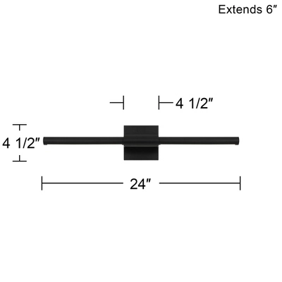 Possini Euro Design Possini Euro Anthony 24" Wide Black ED Picture Light 5 Possini Euro Design Possini Euro Anthony 24" Wide Black ED Picture Light - Image 3