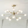 Possini Euro Design Modern Ceiling Light Semi Flush Mount Fixture Sputnik Brass 30 1/2" Wide 15-Light Double Glass Ball Hallway 2 Possini Euro Design Modern Ceiling Light Semi Flush Mount Fixture Sputnik Brass 30 1/2" Wide 15-Light Double Glass Ball Hallway -Possini Euro Design GUEST bebecb67 d9ef 441c a3ad 605c70e9a30b