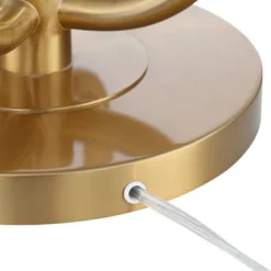 Possini Euro Design Candide Mid Century Modern Floor Lamp With Riser 74" Tall Warm Gold Metal 4 Light LED Glass Globe Shade For Living Room Reading -Possini Euro Design GUEST c026e473 0020 425a 91ea 2906b90bcd95