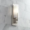 Possini Euro Design Midtown Modern Wall Light Sconce Satin Nickel 4 1/2" Fixture White Glass For Bedroom Bathroom Vanity Reading Living Room Hallway -Possini Euro Design GUEST c0d21e77 0389 4ddb 9f51 8c268c33dd7c
