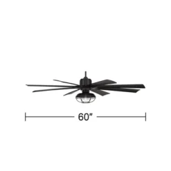 70" Possini Euro Design Defender Modern Industrial Indoor Outdoor Ceiling Fan LED Light Remote Matte Black Damp Rated Patio House -Possini Euro Design GUEST c2e4cdf1 f5cd 4211 b0b1 aeb1f7b3513e