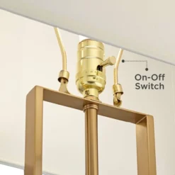 Pacific Coast Lighting Disc Modern 68" Tall Standing Floor Lamp Marble Gold Finish Living Room Bedroom House Reading Office Rectangle White Shade -Possini Euro Design GUEST c2f6362b 9fbb 4190 ac7c 5d538d0a985a