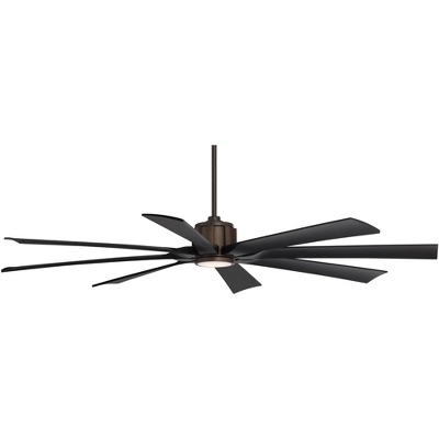 Possini Euro Design 70" Defender Modern Indoor Outdoor Ceiling Fan 8 Blade LED Light Remote Control Oil Rubbed Bronze Black Blades Bedroom Patio 6 Possini Euro Design 70" Defender Modern Indoor Outdoor Ceiling Fan 8 Blade LED Light Remote Control Oil Rubbed Bronze Black Blades Bedroom Patio - Image 4