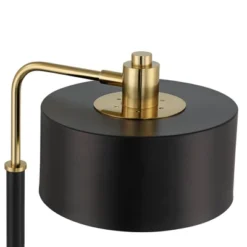 Possini Euro Design Myles Modern Mid Century Desk Lamp 24" High Black Gold With Dual USB Charging Ports Metal Drum Shade For Bedroom Living Room Home 16 Possini Euro Design Myles Modern Mid Century Desk Lamp 24" High Black Gold With Dual USB Charging Ports Metal Drum Shade For Bedroom Living Room Home -Possini Euro Design GUEST c95c07aa 134f 4f3a b0b8 338184566037