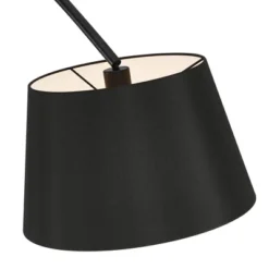 Possini Euro Design Luka Modern 71" Tall Standing Floor Lamp Curved Arc Foot Switch Black Metal Living Room Bedroom House Reading Linen Drum Shade -Possini Euro Design GUEST cb415004 1f08 4dd6 8389 c485a6af5e50