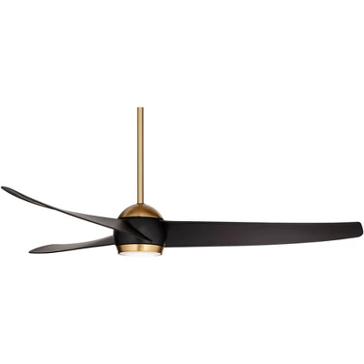 60" Possini Euro Design Stresa Modern Indoor Ceiling Fan With Dimmable LED Light Remote Control Warm Brass Matte Black For Living Room Kitchen House 7 60" Possini Euro Design Stresa Modern Indoor Ceiling Fan With Dimmable LED Light Remote Control Warm Brass Matte Black For Living Room Kitchen House - Image 5