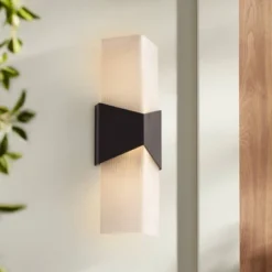 Possini Euro Design Possini Euro Tux 18"H Black And White LED Outdoor Wall Light Set Of 2 18 Possini Euro Design Possini Euro Tux 18"H Black And White LED Outdoor Wall Light Set Of 2 -Possini Euro Design GUEST cd1fa494 55b2 4046 8773 870c3b0fee40