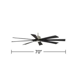 Possini Euro Design 70" Defender Modern Indoor Outdoor Ceiling Fan 8 Blade LED Light Remote Control Nickel Finish Black Blades Bedroom Damp Rated 10 Possini Euro Design 70" Defender Modern Indoor Outdoor Ceiling Fan 8 Blade LED Light Remote Control Nickel Finish Black Blades Bedroom Damp Rated -Possini Euro Design GUEST ce135277 5abb 4169 a671 9162f27f6b6e