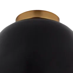 Possini Euro Design Merrick Modern Industrial Ceiling Light Flush Mount Fixture 9" Wide Black Gold For Bedroom Kitchen Living Room Hallway Bathroom -Possini Euro Design GUEST cfbdc8e0 c70b 4441 bbab 5a5ae14b1a43