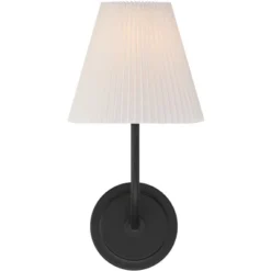 Possini Euro Design Possini Euro Nina 14" High Matte Black Wall Sconce -Possini Euro Design GUEST d00dd43a 0d3f 4c51 9e69 e903d7a84dca