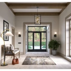 Possini Euro Design Beauregard Modern Wall Light Sconce Black Gold Hardwire 4 1/2" Fixture Square Linen Glass For Bedroom Reading Hallway House Home -Possini Euro Design GUEST d1a89786 1afd 4dec 96fa d52ccd425018