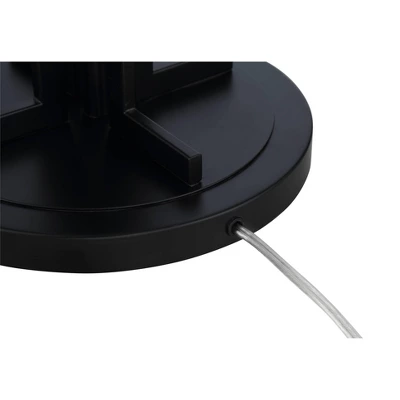 Possini Euro Design Madrid Modern Industrial Floor Lamp 64" Tall Matte Black Metal White Linen Hardback Drum Shade For Living Room Bedroom Office Home 7 Possini Euro Design Madrid Modern Industrial Floor Lamp 64" Tall Matte Black Metal White Linen Hardback Drum Shade For Living Room Bedroom Office Home - Image 5