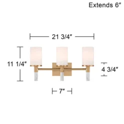 Possini Euro Design Lucius 21 3/4" High Modern 3 Light Bathroom Vanity Wall Lamp Light Fixture Mount Over The Sink Mirror Hardwired Soft Gold 12 Possini Euro Design Lucius 21 3/4" High Modern 3 Light Bathroom Vanity Wall Lamp Light Fixture Mount Over The Sink Mirror Hardwired Soft Gold -Possini Euro Design GUEST d2652ba4 e735 4fcf bcdf fb49a8232aa2