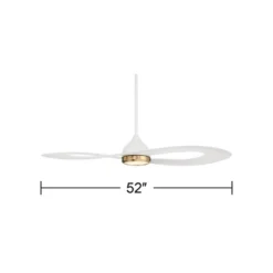 Possini Euro Design 52" Possini Euro Obi Matte White CCT LED Damp Ceiling Fan With Remote -Possini Euro Design GUEST d2df12bd 3063 486c a9bd fd1ffb24fb71
