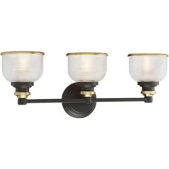 Possini Euro Design Poway Industrial Modern Wall Light Bronze Warm Brass Hardwire 24" 3-Light Fixture Textured Glass Bowl Shade For Bedroom Bathroom 14 Possini Euro Design Poway Industrial Modern Wall Light Bronze Warm Brass Hardwire 24" 3-Light Fixture Textured Glass Bowl Shade For Bedroom Bathroom -Possini Euro Design GUEST d38c8453 5f42 4ec3 b99d f03665a509fb