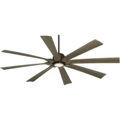 Possini Euro Design 70" Defender Farmhouse Rustic Indoor Outdoor Ceiling Fan 8 Blade LED Light Remote Control Oil Rubbed Bronze Motor Bedroom Patio -Possini Euro Design GUEST d3bfbf1d 6428 4733 b897 03eab6095dbd
