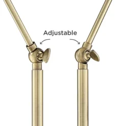 Possini Euro Design Sentry Modern Mid Century Desk Lamp 23" High Black Brass With USB Charging Port LED Adjustable Cone Shade For Bedroom Living Room -Possini Euro Design GUEST d3ce9263 7a5c 44b4 9cc2 8c349dada242