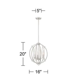 Possini Euro Design Spherical Brushed Nickel Pendant Chandelier 16" Wide Modern Orb 3-Light Fixture For Dining Room House Foyer Kitchen Island Bedroom 14 Possini Euro Design Spherical Brushed Nickel Pendant Chandelier 16" Wide Modern Orb 3-Light Fixture For Dining Room House Foyer Kitchen Island Bedroom -Possini Euro Design GUEST d4c94ad7 a94d 4ba7 9f4d ae1100b106f0