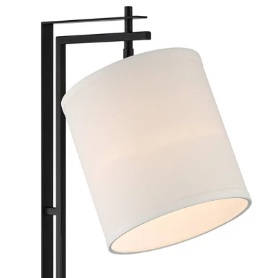 Possini Euro Design Covello 25" High Modern Mission Desk Lamp USB Port AC Power Outlet Black Metal Single White Shade Home Office Living Room Charging 8 Possini Euro Design Covello 25" High Modern Mission Desk Lamp USB Port AC Power Outlet Black Metal Single White Shade Home Office Living Room Charging - Image 6