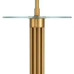 Possini Euro Design Granview Mid Century Modern 66" Tall Standing Floor Lamp With Glass Table USB Port Gold Metal Warm Brass Finish Living Room -Possini Euro Design GUEST d56bdcfa 120f 4439 8a88 835910d69a50