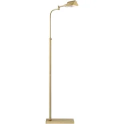 Possini Euro Design Keegan Traditional Pharmacy Floor Lamp 54 1/4" Tall Warm Gold Adjustable Swing Arm Metal Tent Shade For Living Room Reading -Possini Euro Design GUEST d6328054 cd4f 46a5 84d3 f6a10d1942a7