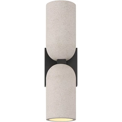 Possini Euro Design Possini Euro Olethra 15"H Cement 2-Light LED Wall Sconce Set Of 2 6 Possini Euro Design Possini Euro Olethra 15"H Cement 2-Light LED Wall Sconce Set Of 2 - Image 4