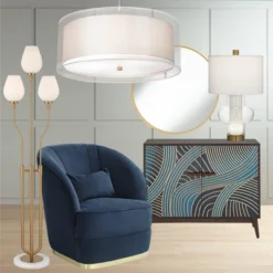 Possini Euro Design Brushed Nickel Pendant Chandelier 20" Wide Modern Organza Outer White Inner Shade 3-Light Fixture For Dining Room Kitchen Island -Possini Euro Design GUEST d875c922 cc11 4547 a281 df8f75c252d8