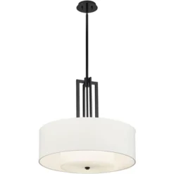 Possini Euro Design Sundry Semi Gloss Black Drum Pendant Chandelier 24" Wide Modern Double Shade 4-Light Fixture For Dining Room Foyer Kitchen Island 16 Possini Euro Design Sundry Semi Gloss Black Drum Pendant Chandelier 24" Wide Modern Double Shade 4-Light Fixture For Dining Room Foyer Kitchen Island -Possini Euro Design GUEST da99c9fc c10a 4ef4 b3b2 ecf5266ef760