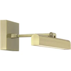 Possini Euro Design Henry 17" High Modern Picture Wall Lamp Light Fixture Mount Living Room Indoor Hallway Entry-way LED Hardwired Gold Antique Brass -Possini Euro Design GUEST da9c3484 2fc4 497f 87ea e3764a9533ef