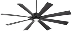 70" Possini Euro Design Defender Modern Indoor Outdoor Ceiling Fan With Dimmable LED Light Remote Control Matte Black Damp Rated For Patio Exterior -Possini Euro Design GUEST dab774df 1652 450a b356 49abb0fdd0ff