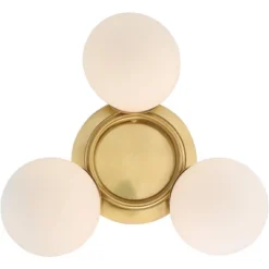 Possini Euro Design Modern Ceiling Light Flush Mount Fixture Brass 18" Wide 3-Light Frosted White Glass Globes Bedroom Living Room 11 Possini Euro Design Modern Ceiling Light Flush Mount Fixture Brass 18" Wide 3-Light Frosted White Glass Globes Bedroom Living Room -Possini Euro Design GUEST dbfdc26c 9042 453c 899a 728958d8e6b8