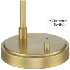 Possini Euro Design Possini Euro Vaile Desk Lamp With Dual USB Ports Warm Gold With Glass Shade -Possini Euro Design GUEST dc5b5832 bfe3 4bd7 b61e 5d4a5e976e9d