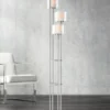 Possini Euro Design Athena Modern Floor Lamp 72" Tall Brushed Nickel 4 Light Tree Clear Outer Opal Inner Double Glass Shade For Living Room Bedroom -Possini Euro Design GUEST ddfd11b8 bfd2 43f0 8ed7 3572730fd4c9