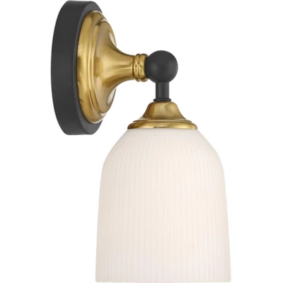 Possini Euro Design Possini Euro Zaragoza 9 1/2" High Gold And Black Wall Sconce 9 Possini Euro Design Possini Euro Zaragoza 9 1/2" High Gold And Black Wall Sconce - Image 7