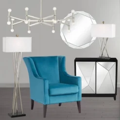 Possini Euro Design Marya Brushed Nickel Chandelier 37 3/4" Wide Modern 16-Light Fixture For Dining Room House Foyer Kitchen Island Entryway Bedroom -Possini Euro Design GUEST df36a49a d133 4d1a bf71 829a810e8a6c 1