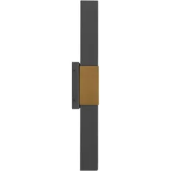 Possini Euro Design Possini Euro Radford 18"H Sand Black And Brass LED Outdoor Wall Light 14 Possini Euro Design Possini Euro Radford 18"H Sand Black And Brass LED Outdoor Wall Light -Possini Euro Design GUEST df381701 d622 4fa4 94ef 00896eda9df2