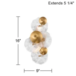 Possini Euro Design Filoli 16" High Modern 2 Light Wall Sconce Light Lamp Fixture Mount Set Of 2 Bathroom Bedroom Hardwired Gold Plated Glass Shade 12 Possini Euro Design Filoli 16" High Modern 2 Light Wall Sconce Light Lamp Fixture Mount Set Of 2 Bathroom Bedroom Hardwired Gold Plated Glass Shade -Possini Euro Design GUEST e14a7d99 5aa2 4f16 aeae 5a0d9a3d85ad