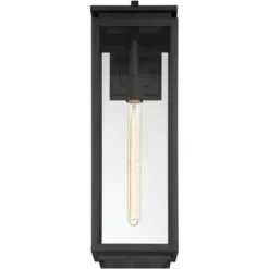 Possini Euro Design Atkins Modern Outdoor Wall Light Fixture Matte Black 24" Clear Glass For Post Exterior Barn Deck House Porch Yard Patio Outside 11 Possini Euro Design Atkins Modern Outdoor Wall Light Fixture Matte Black 24" Clear Glass For Post Exterior Barn Deck House Porch Yard Patio Outside -Possini Euro Design GUEST e1746b35 48a4 4dea b7ab 391c9b779ae3