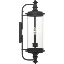Possini Euro Design Medici Modern Outdoor Wall Light Fixture Black Metal 24 1/2" Clear Glass For Post Exterior Barn Deck House Porch Yard Patio Home -Possini Euro Design GUEST e1c52b36 645a 4077 a02f 3303c234fbe0