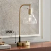 Possini Euro Design Possini Euro Kinzie Desk Lamp With Power Outlet And USB Ports Warm Gold -Possini Euro Design GUEST e27b2966 6746 45b0 9850 0e5994f6c5b8