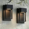 Possini Euro Design Pavel Modern Outdoor Wall Light Fixtures Set Of 2 Textured Black Metal LED Downlight 9 1/2" For Post Exterior Barn 2 Possini Euro Design Pavel Modern Outdoor Wall Light Fixtures Set Of 2 Textured Black Metal LED Downlight 9 1/2" For Post Exterior Barn -Possini Euro Design GUEST e3619087 295d 4c6d 8244 912ec10bead5