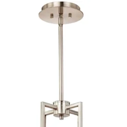 Possini Euro Design Concentric Brushed Nickel Pendant Chandelier 28" Wide Modern White Fabric Drum 4-Light For Dining Room House Foyer Kitchen Island -Possini Euro Design GUEST e3dff561 0f8f 4183 84b9 9e973d3d8d79