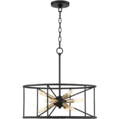 Possini Euro Design La Vista Black Chandelier 20 1/4" Wide Modern Sputnik 9-Light Fixture For Dining Room House Foyer Kitchen Island Entryway Bedroom -Possini Euro Design GUEST e488085c 7686 4e8a 9dc4 bb9aa5098c47