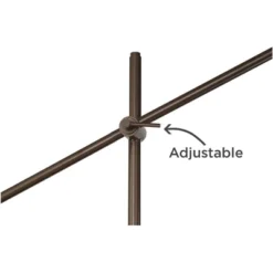 Possini Euro Design Modern Floor Lamp With USB Port 62 1/2" Tall Oil Rubbed Bronze Boom Arm Brown Drum Shade For Living Room House -Possini Euro Design GUEST e66ed521 5fd8 4f19 a50b 71e359f47c9c