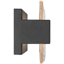 Possini Euro Design Cascadia 23 3/4" High Modern Bathroom Vanity Wall Lamp Light Fixture Mount Over The Sink Mirror LED Black Piastra Glass Shade -Possini Euro Design GUEST e6de0d6c 0985 4fd1 9d8b 2835fb37186d